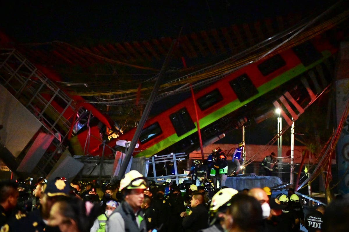 At least 15 dead as Mexico City subway overpass collapses