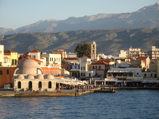 <p>Green light? Chania on the Greek island of Crete, rated as low-risk for Covid by the Foreign Office</p>