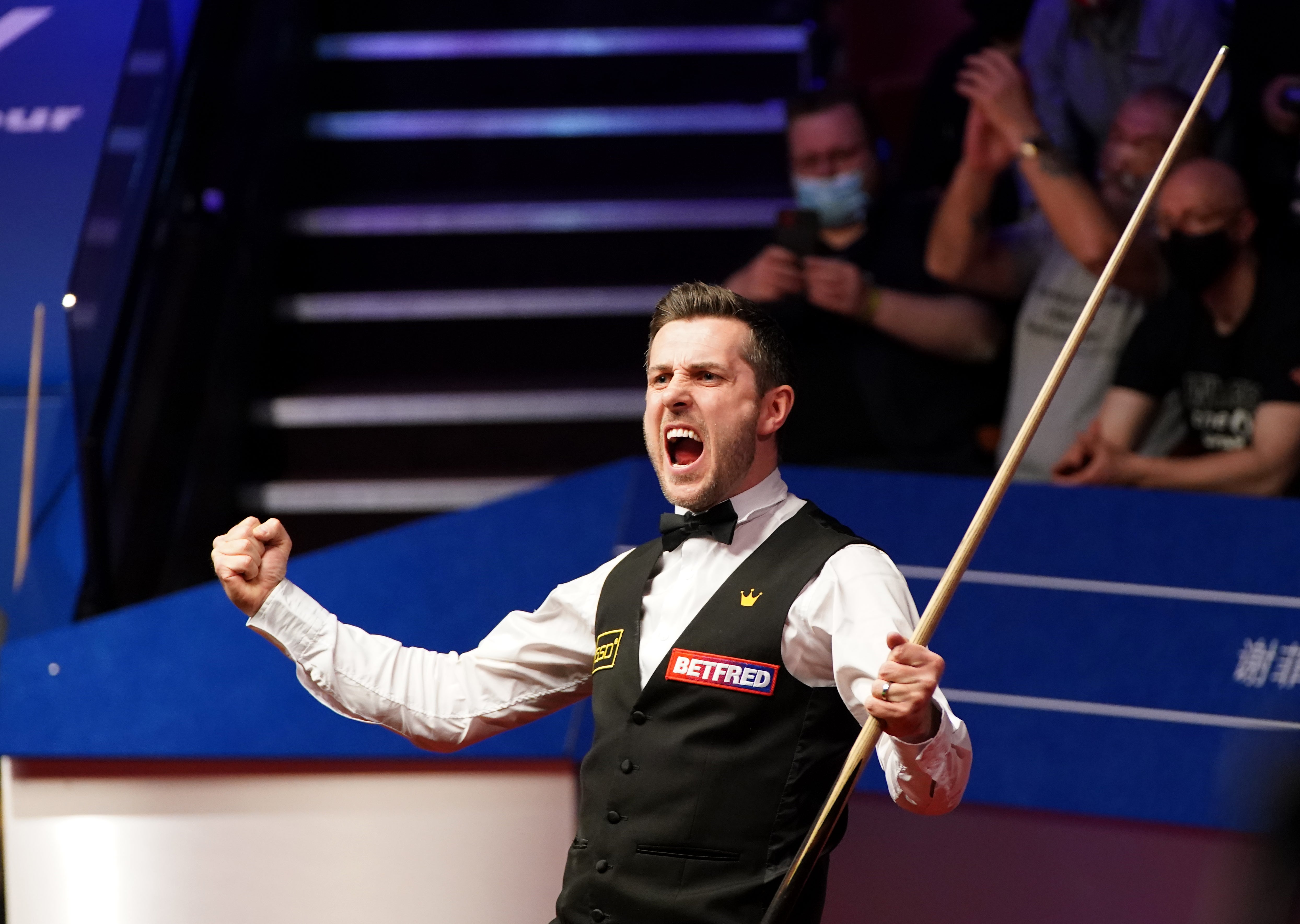 Mark Selby of England celebrates victory