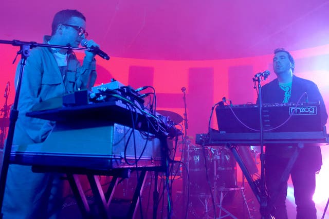 Hot Chip on stage in 2015