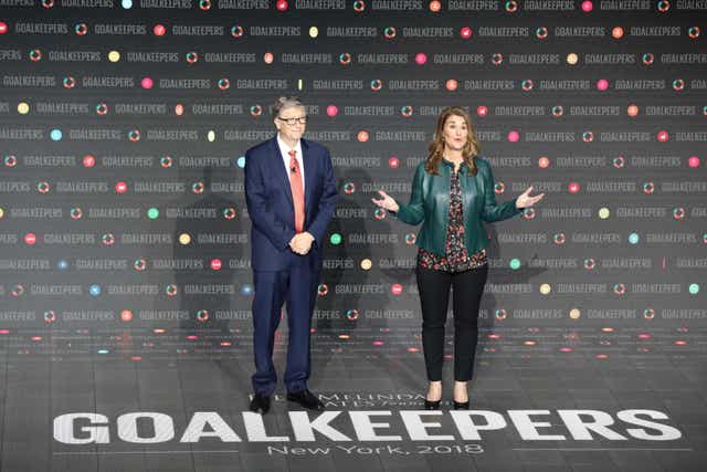 <p>File Image: Bill Gates and his wife Melinda Gates introduce the Goalkeepers event at Lincoln Center on 26 September  2018, in New York</p>