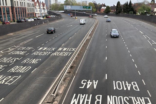 Going places: a 10-lane section of the Coventry ring road