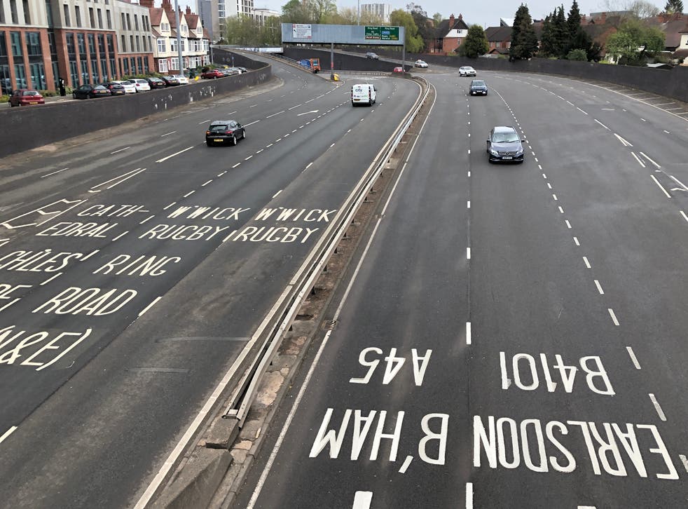 Going places: a 10-lane section of the Coventry ring road