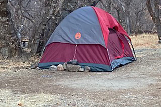 <p>A missing Utah woman was discovered living in this tent after not being seen for over five months</p>