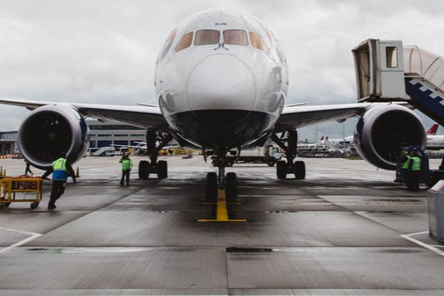 Hacer contacto: British Airways Boeing 787 en Heathrow