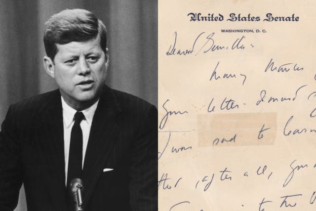 <p>One autograph signed letter and two partial handwritten letters are currently listed for auction on RR auction, and are dating between 1955 and 1956</p>