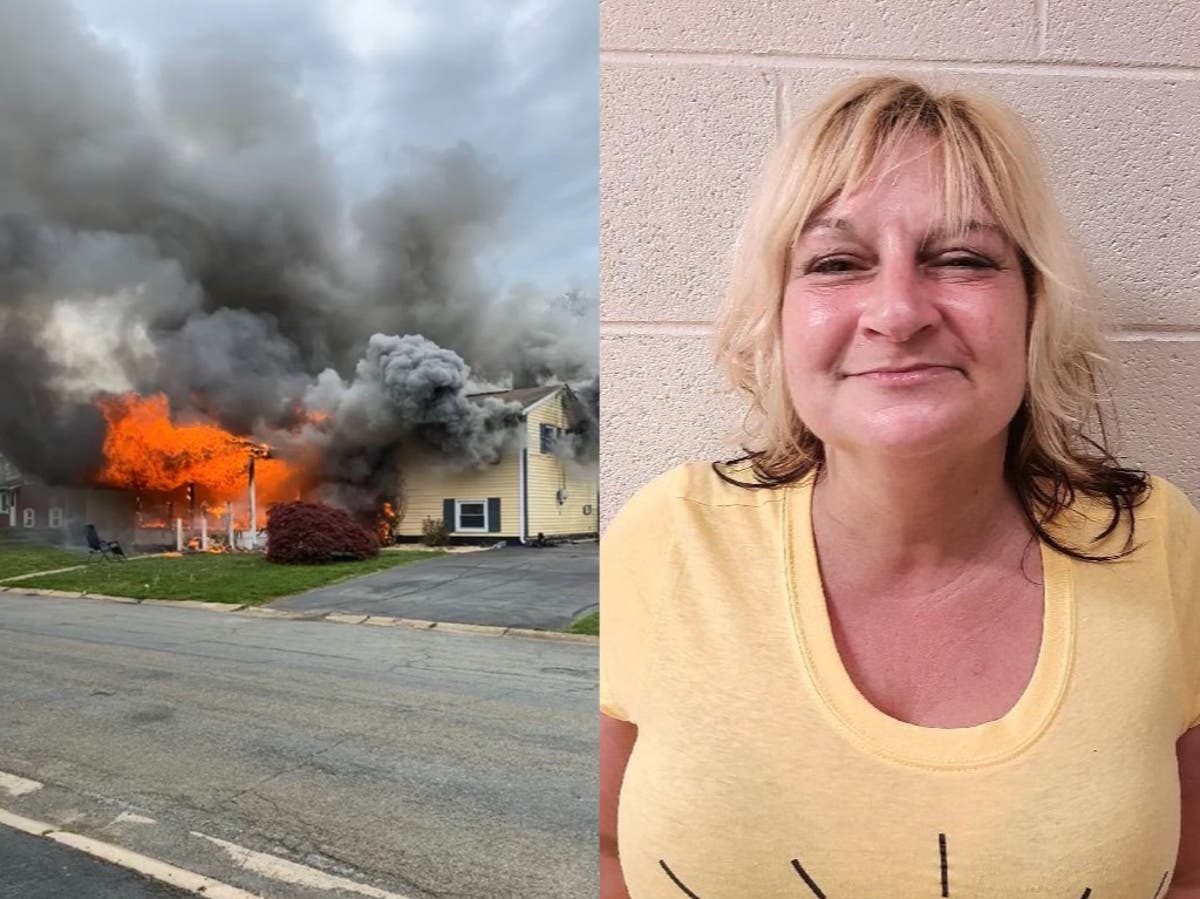 Maryland woman accused of setting home on fire and watching it burn from a lawn chair