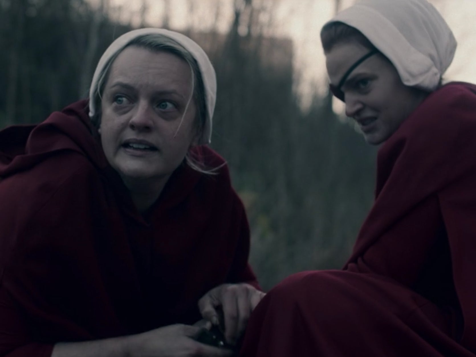 Elisabeth Moss and Madeline Brewer in The Handmaid’s Tale season four episode four