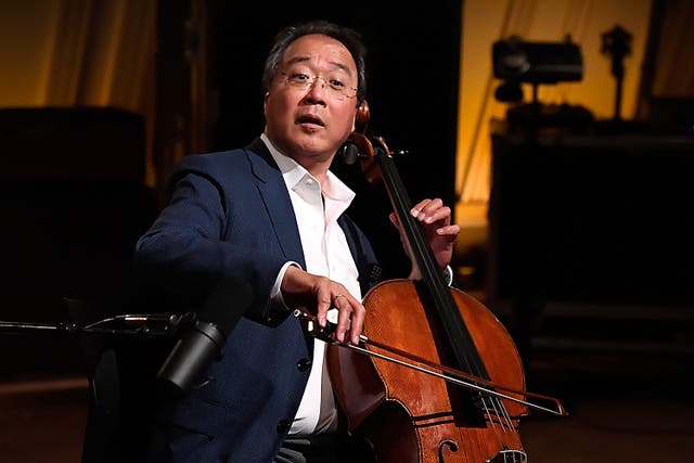 <p>File image: Yo-Yo Ma performs on SiriusXM’s Symphony Hall hosted by David Srebnik at SiriusXM Washington D.C. in 2018</p>