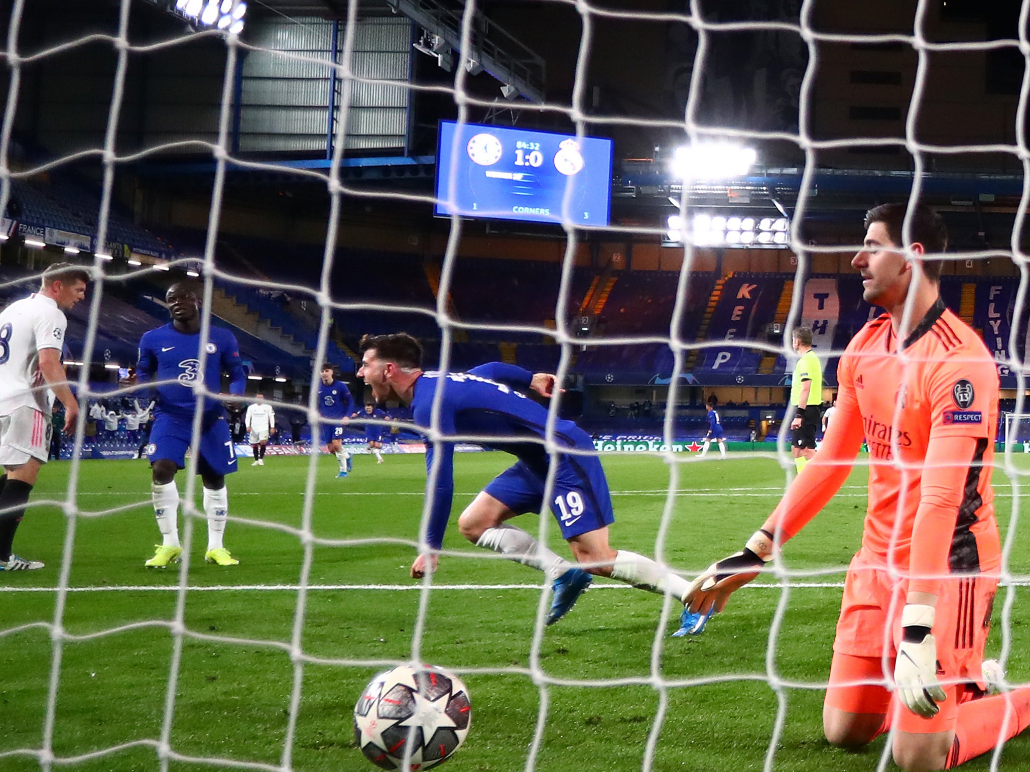 Mason Mount celebrates after sealing Chelsea’s semi-final win against Real Madrid