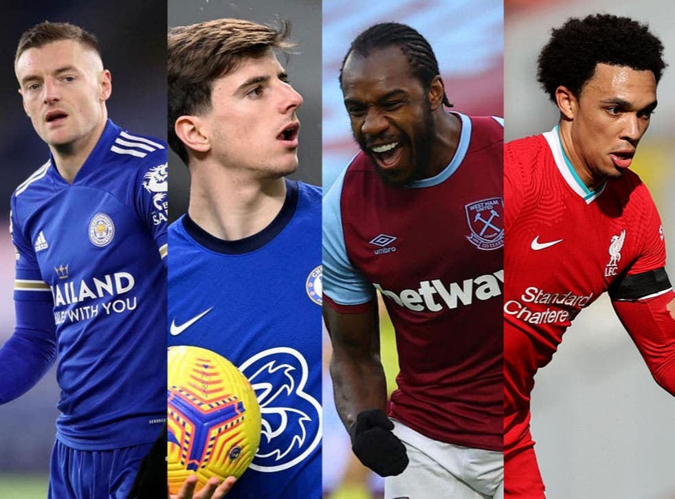 Leicester, Chelsea, West Ham, Tottenham and Liverpool are battling for a top four place