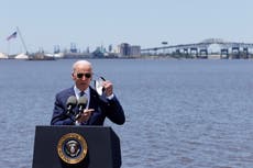 ‘Nothing happened’: Biden slams Trump on infrastructure as he outlines sweeping plans in storm-battered Louisiana