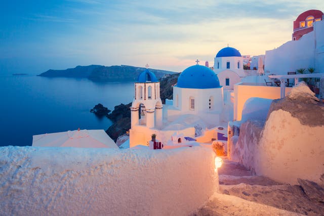 <p>The Greek island of Santorini</p>
