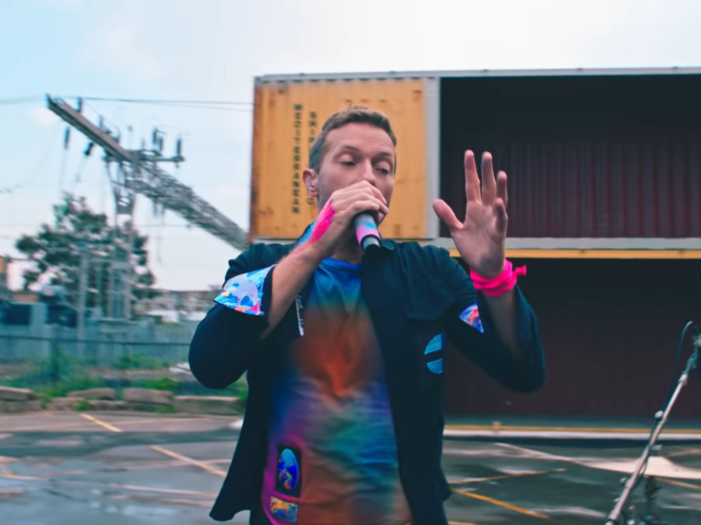 Chris Martin in the music video for ‘Higher Power'