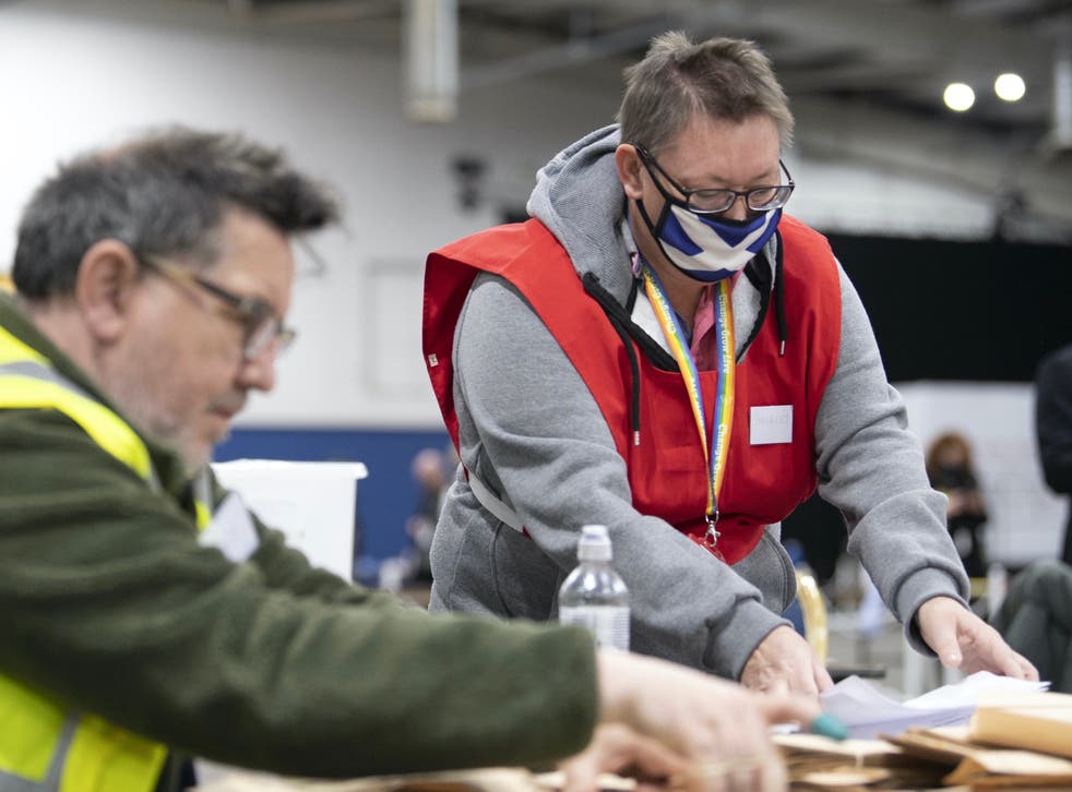 <p>Counting continues in Scotland this morning</p>