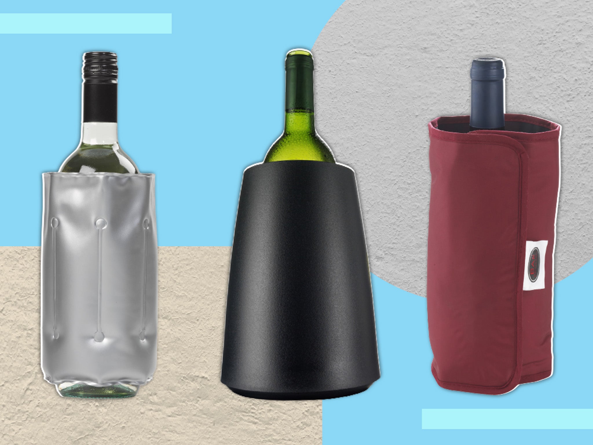 Ice Bag Carrier with Handles for White Wine Champagne The Chiller: Wine Chiller and Ice Bucket Cold Beer and Chilled Beverages