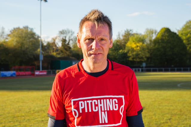 <p>Pearce offered his support at a recent Hornchurch training session</p>
