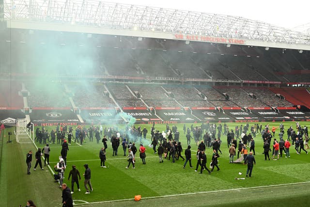 <p>Fans broke into Old Trafford, postponing this fixture five months ago </p>