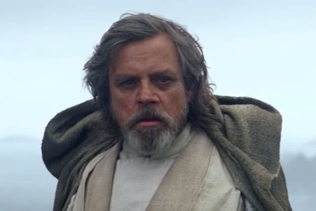 <p>Mark Hamill as Luke Skywalker in Star Wars: The Force Awakens</p>