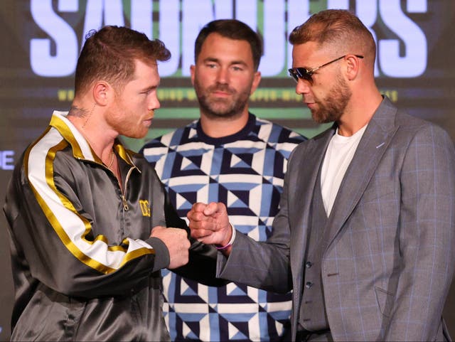 Canelo Alvarez and Billy Joe Saunders