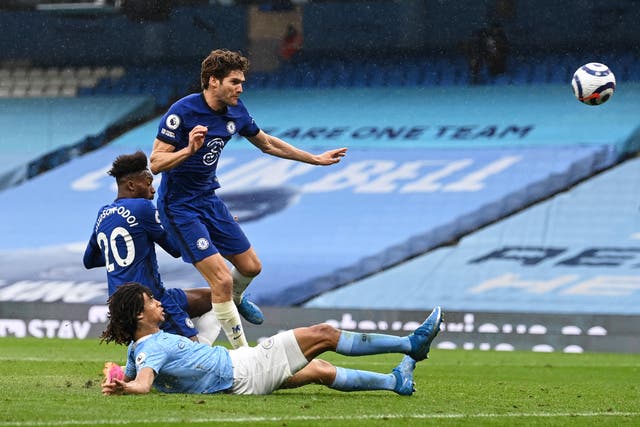 Marcos Alonso of Chelsea scores 