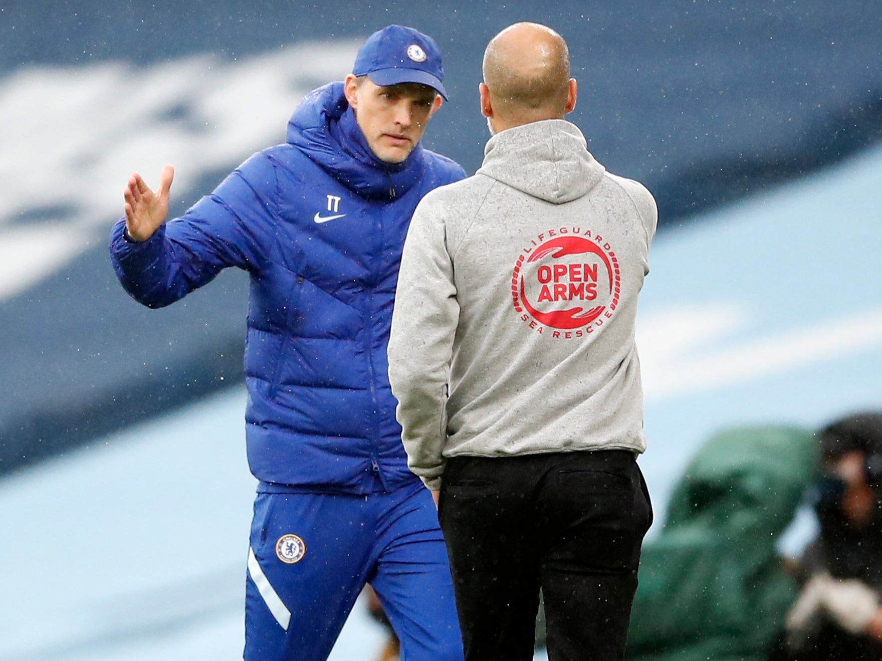 Chelsea and City managers Thomas Tuchel and Pep Guardiola