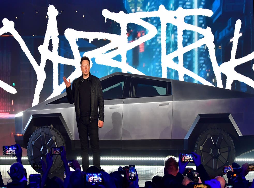 Elon Musk brings Tesla's futuristic Cybertruck to New York ...