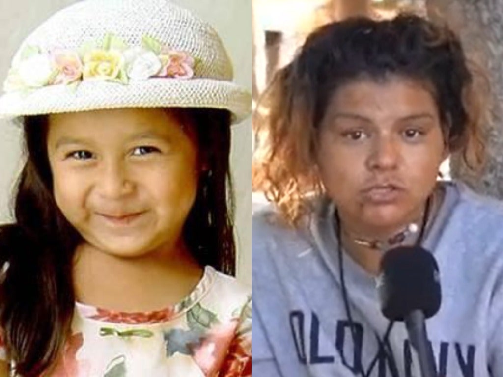 Sofia Juarez (left) was abducted the day before her fifth birthday in 2003. Now police are investigating after a woman interviewed in a TikTok video (right) said she may have been kidnapped