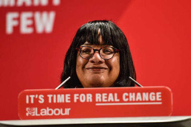 Abbott is pictured at a Labour event in 2019
