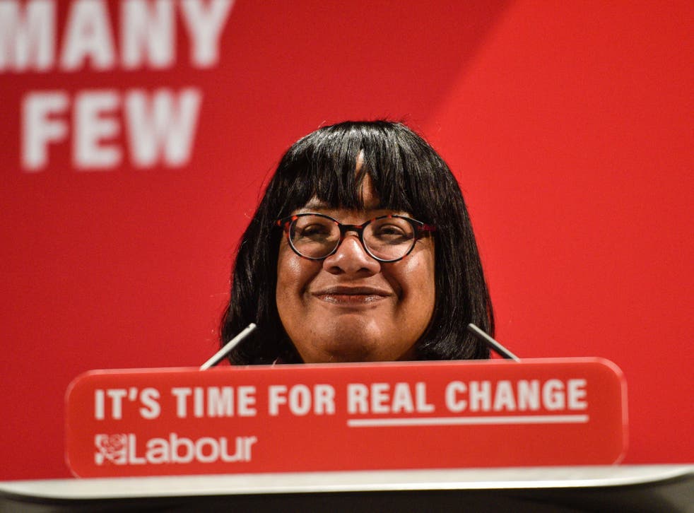 Abbott is pictured at a Labour event in 2019