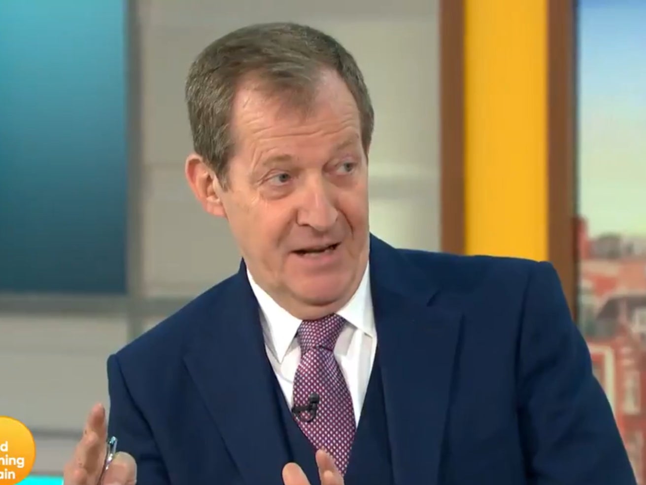 Alastair Campbell appearing on Good Morning Britain