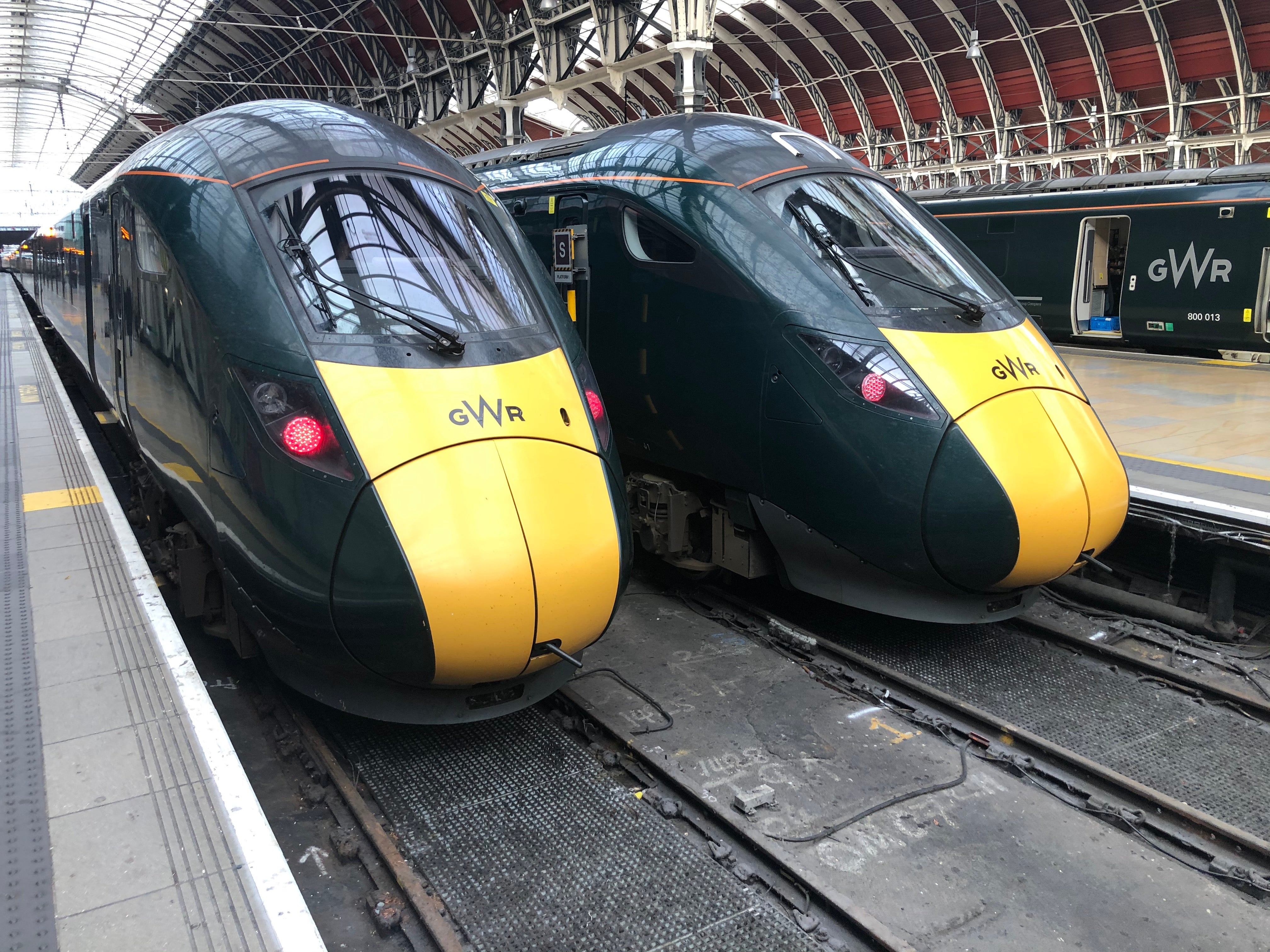 Going nowhere: GWR inter-city express trains at London Paddington