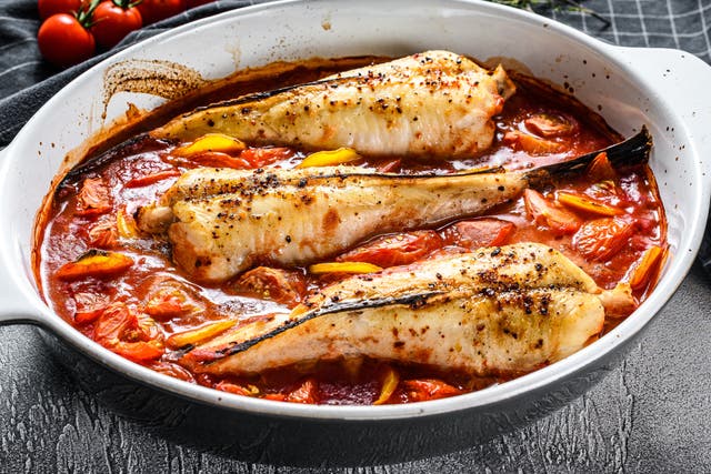 <p>From pan to plate: Any white fish will work in this easy, lovely one-pan meal</p>