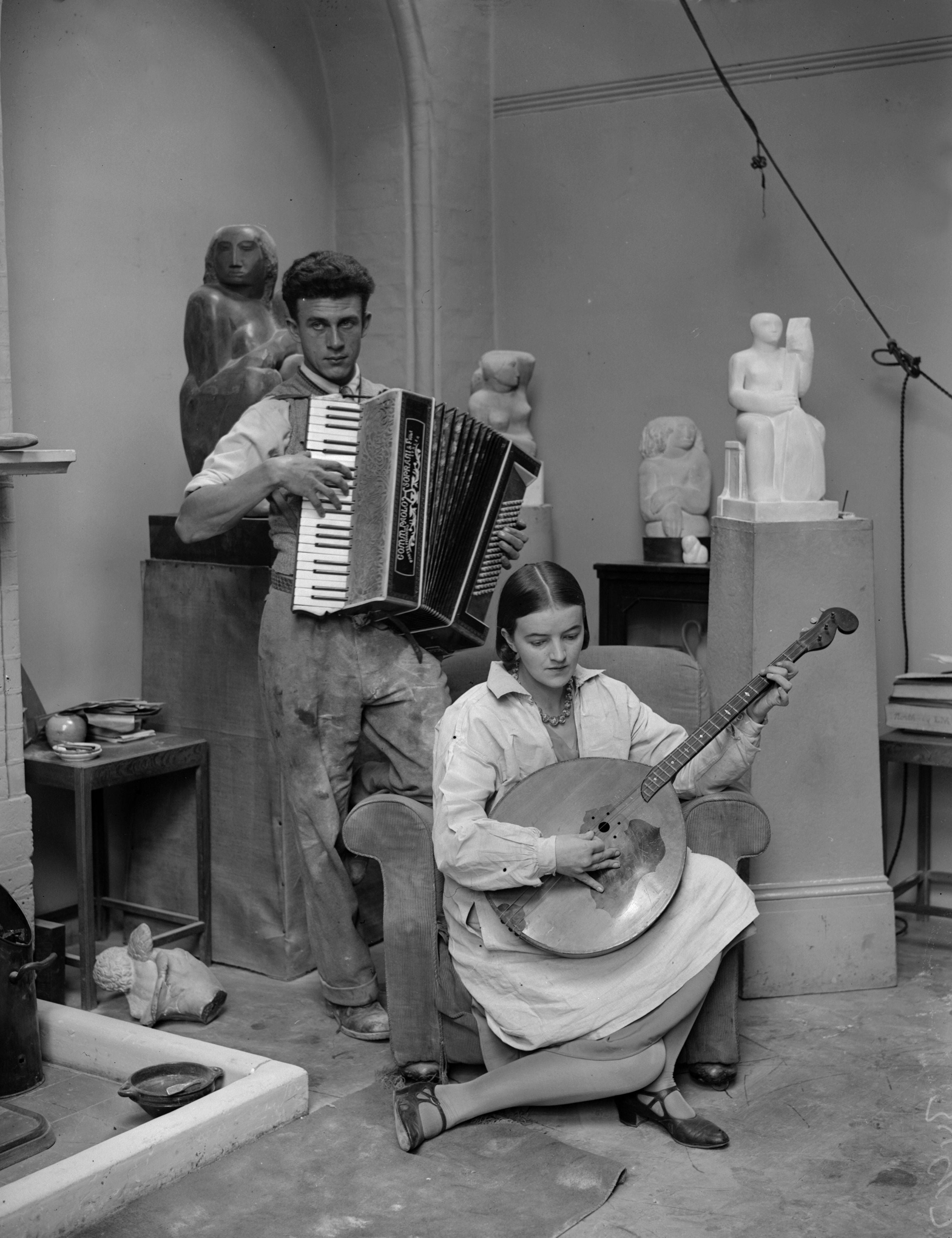 Hepworth with her first husband John Skeaping