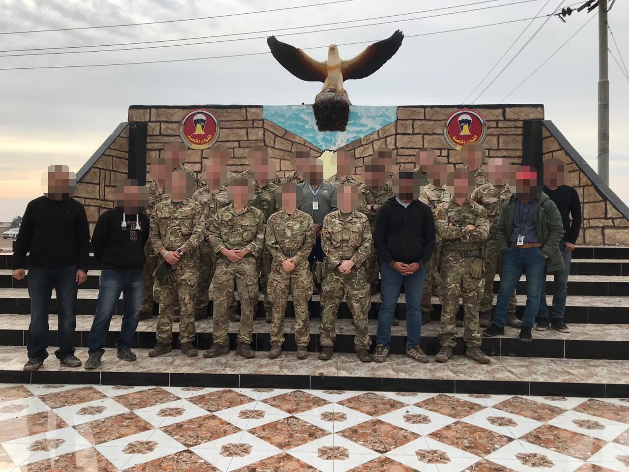 The translators with soldiers at Camp Taji (Faces have been blurred to protect identities)