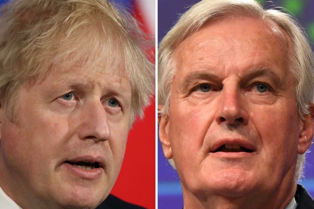 <p>Brexit heavyweights: Boris Johnson and Michel Barnier </p>