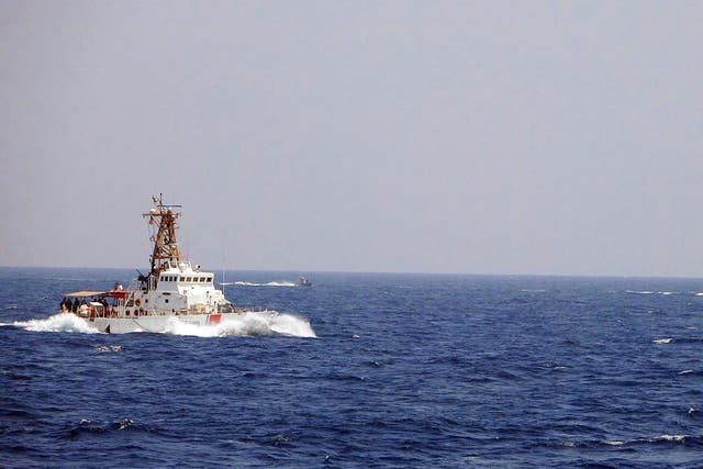 <p>Two Iranian Islamic Revolutionary Guard Corps Navy vessels armed with machine guns conducted unsafe and unprofessional maneuvers while operating in close proximity to USCGC Maui </p>