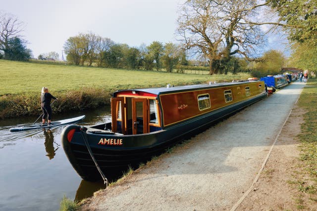 <p>Trying to steer a 62ft two-bedroom narrowboat takes a fair amount of concentration</p>