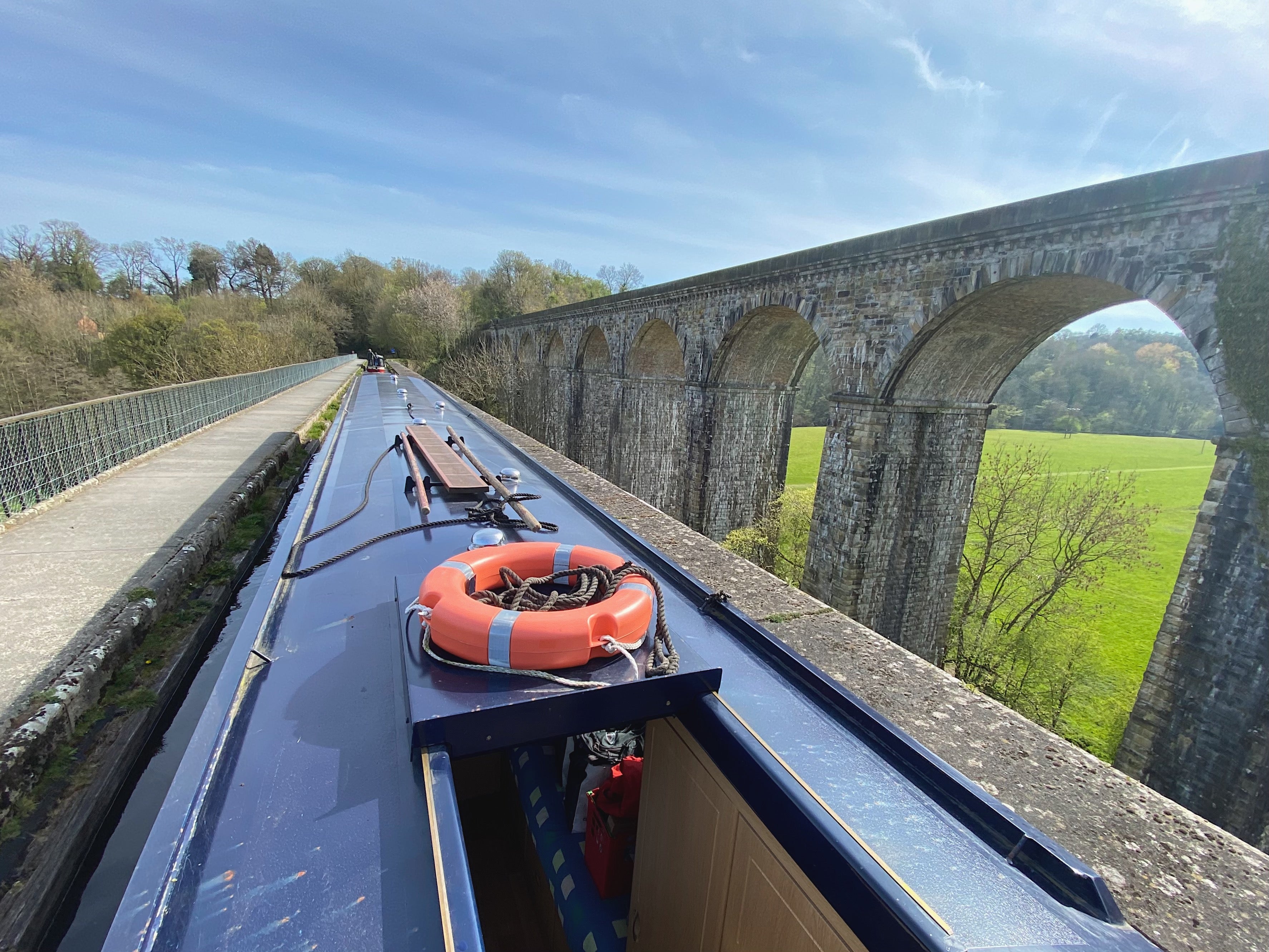 Crossing the Chirk aqueduct