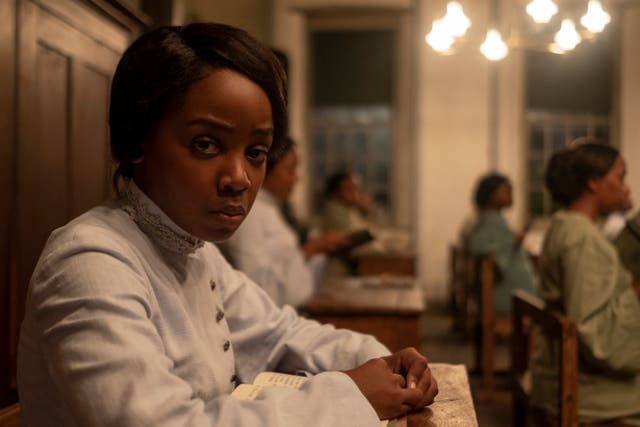 <p>Thuso Mbedu as Cora in ‘The Underground Railroad’</p>