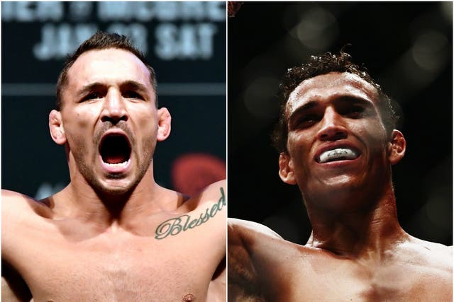 Michael Chandler (left) takes on Charles Oliveira in the main event of UFC 262