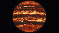 Nasa releases astounding images of Jupiter – and finds a mystery in its Giant Red Spot