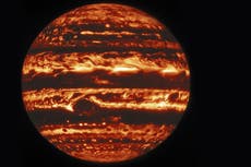 Nasa releases astounding images of Jupiter – and finds a mystery in its Giant Red Spot