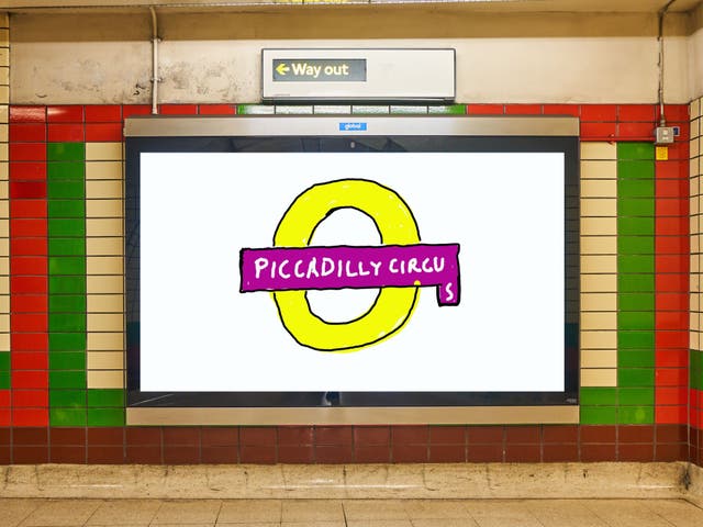 David Hockney’s ‘Hockney Circus’ artwork in Piccadilly Circus