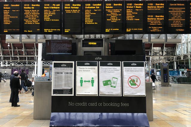 End of the line: most trains to and from London Paddington are cancelled