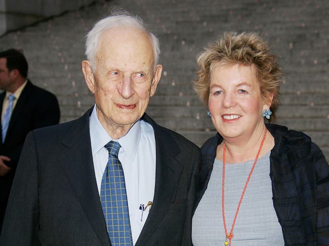 <p>With her husband of 41 years, Robert Morgenthau, in 2007</p>