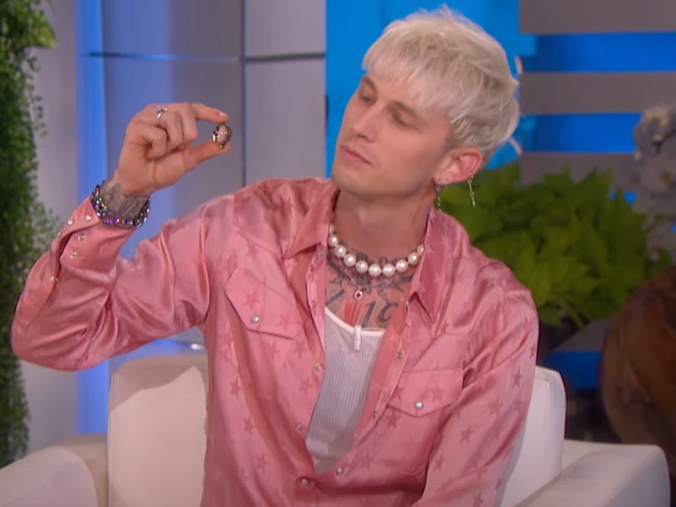 Ellen degeneres store wearing a necklace