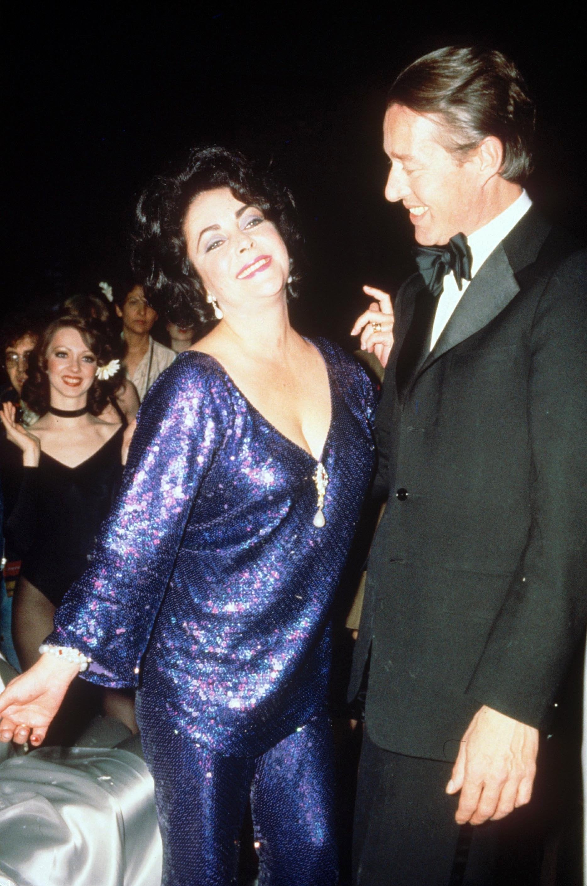 Elizabeth Taylor and Halston at Studio 54