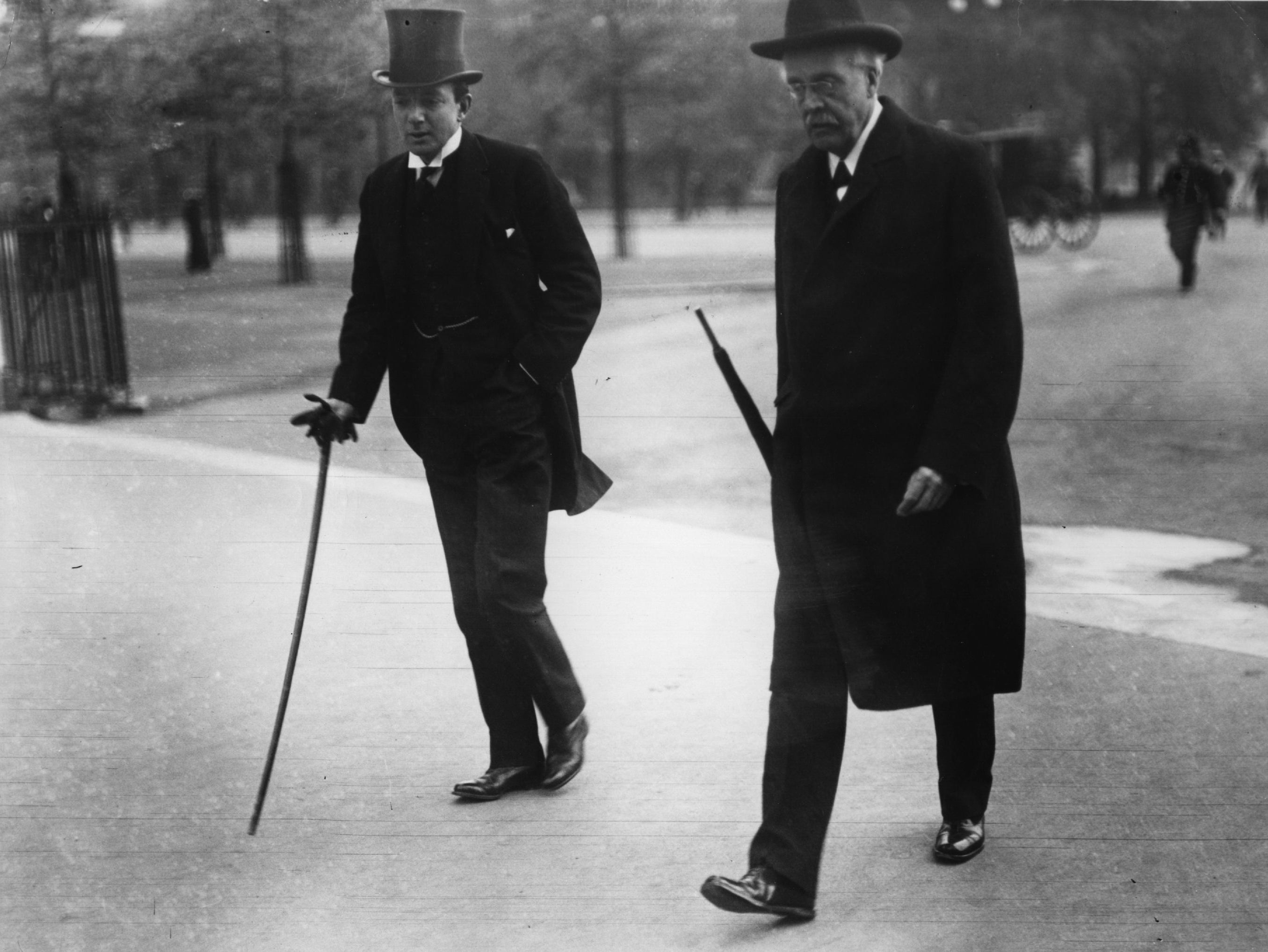 Foreign secretary Arthur Balfour, right, formally declared British support for the establishment of a “national home for the Jewish people”