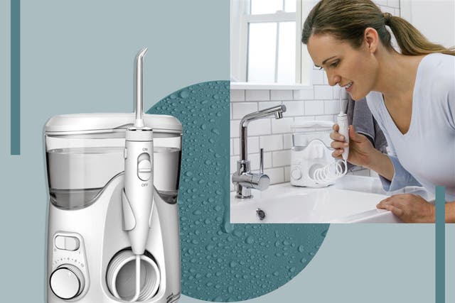 <p>These electrical devices use pressurised water to flush out any trapped food or debris from between your teeth</p>